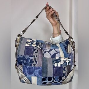 Coach Carly Denim Patchwork Vintage Y2K EUC